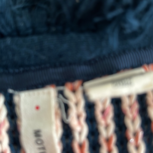 Anthropologie Moth cardigan navy blue and coral size small GUC - Picture 5 of 5